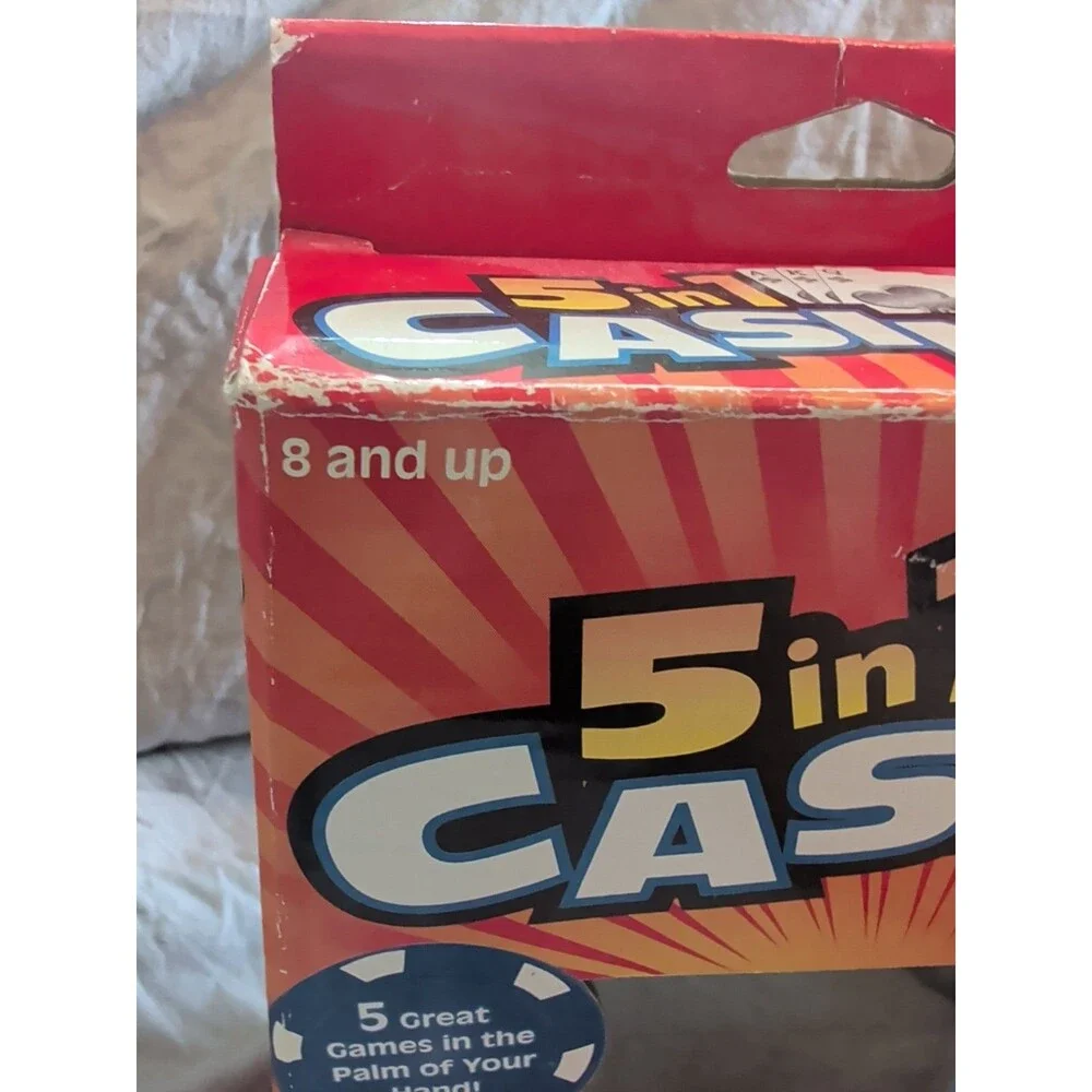 5 in 1 Casino Handheld Game: Black Jack, Poker, Baccarat, Deuces Wild, Slots
